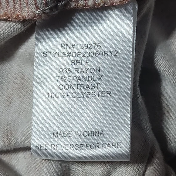 Daniel Rainn Orange Snakeskin Large Petite Blouse - Picture 5 of 10